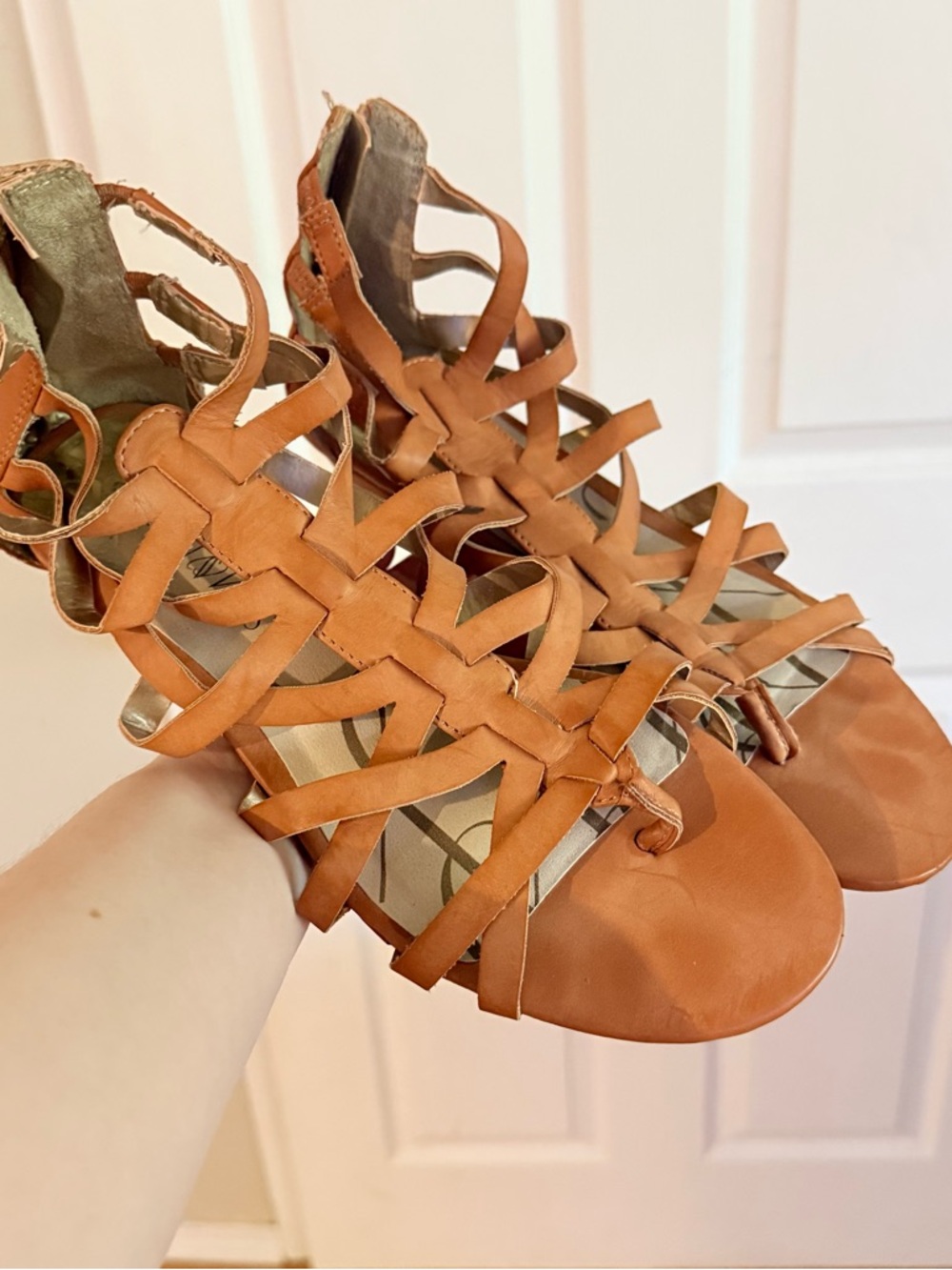 Sam and Libby - Women's Strappy Gladiator Sandals - Tan